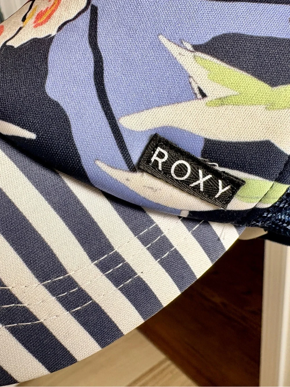 Roxy Navy Cap with Light Blue Mesh Trim